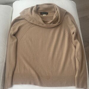 Jones New York Collection 100% Cashmere Camel Cowl Neck Sweater Size L